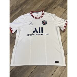 Nike Jordan Men's PSG Paris Saint Germain DH7471-101 Away White Soccer Jersey XL